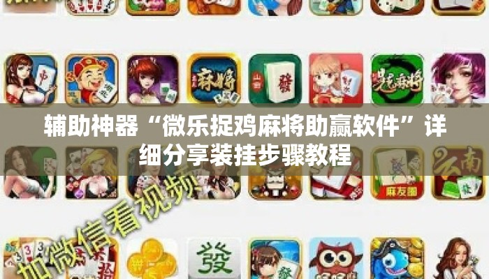 辅助神器“微乐捉鸡麻将助赢软件”详细分享装挂步骤教程