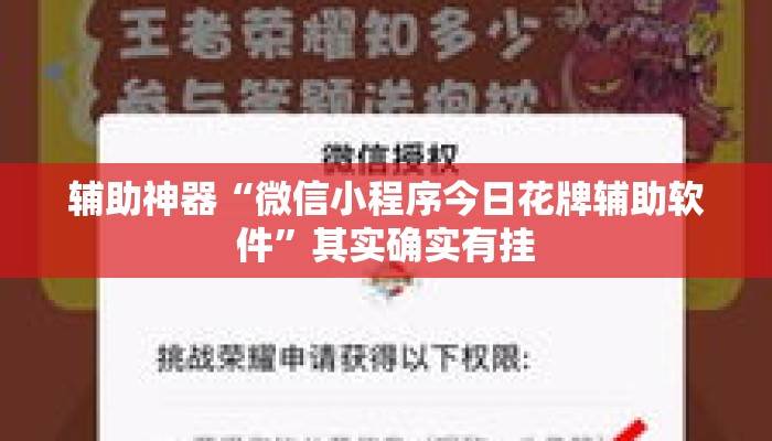 辅助神器“微信小程序今日花牌辅助软件”其实确实有挂