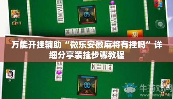 万能开挂辅助“微乐安徽麻将有挂吗”详细分享装挂步骤教程