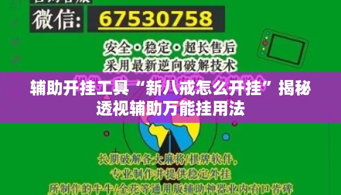 辅助开挂工具“新八戒怎么开挂”揭秘透视辅助万能挂用法