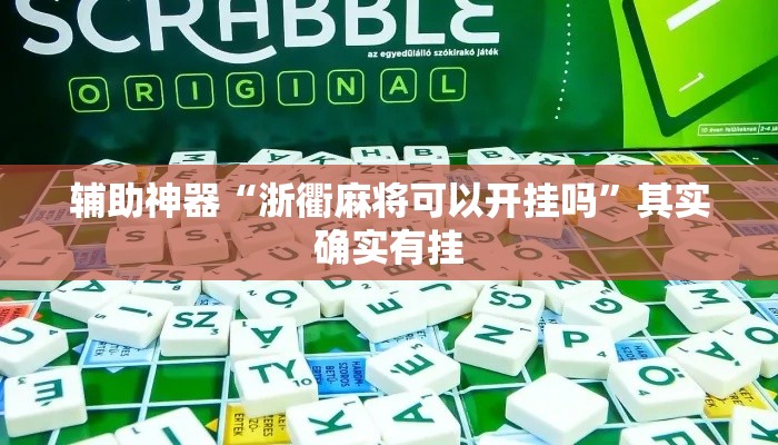 辅助神器“浙衢麻将可以开挂吗	”其实确实有挂