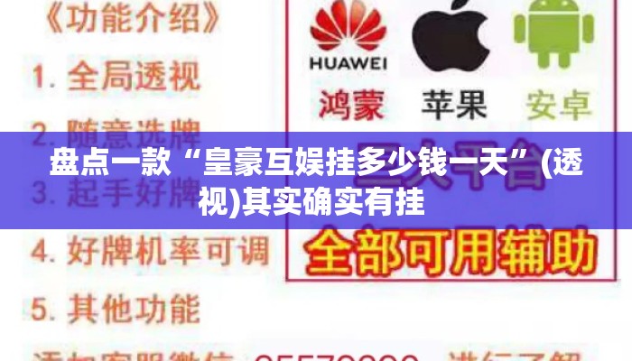盘点一款“皇豪互娱挂多少钱一天”(透视)其实确实有挂 