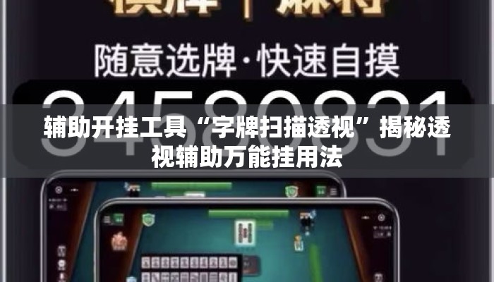 辅助开挂工具“字牌扫描透视”揭秘透视辅助万能挂用法