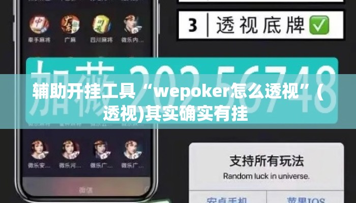 辅助开挂工具“wepoker怎么透视	”(透视)其实确实有挂 
