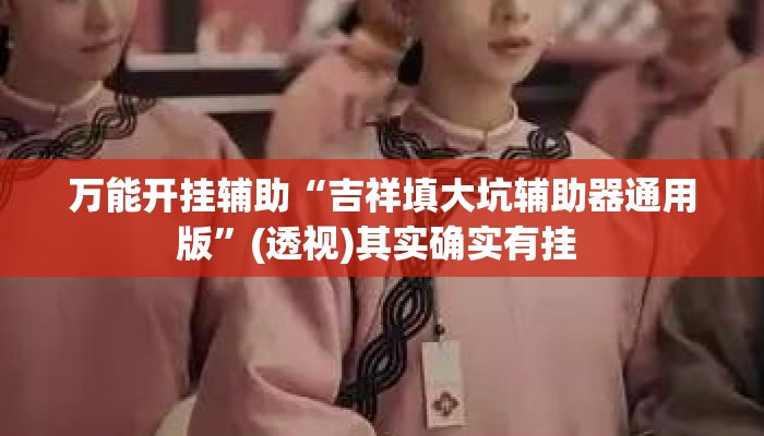 万能开挂辅助“吉祥填大坑辅助器通用版	”(透视)其实确实有挂 