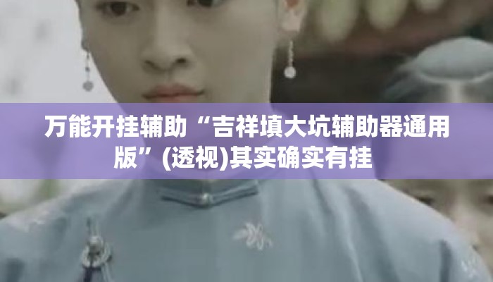 万能开挂辅助“吉祥填大坑辅助器通用版”(透视)其实确实有挂 