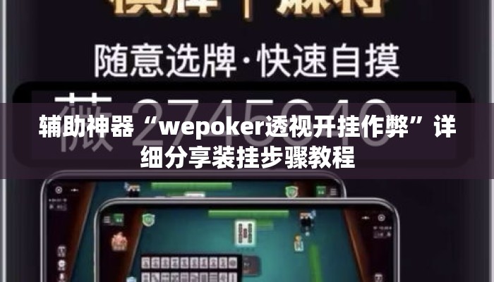 辅助神器“wepoker透视开挂作弊”详细分享装挂步骤教程