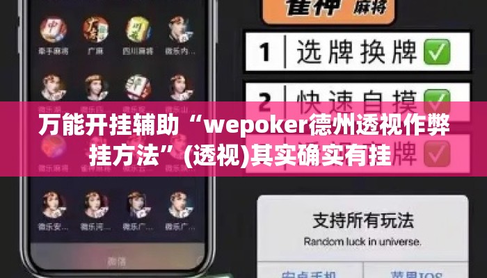 万能开挂辅助“wepoker德州透视作弊挂方法	”(透视)其实确实有挂 