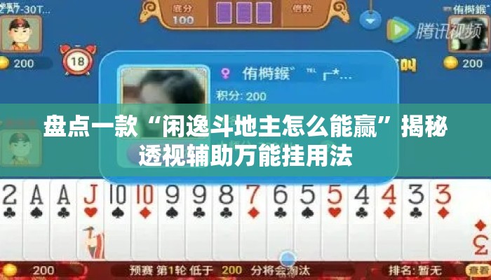 盘点一款“闲逸斗地主怎么能赢”揭秘透视辅助万能挂用法