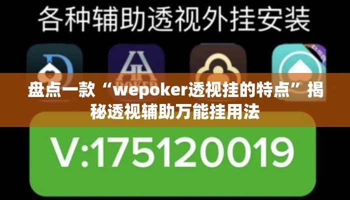 盘点一款“wepoker透视挂的特点”揭秘透视辅助万能挂用法