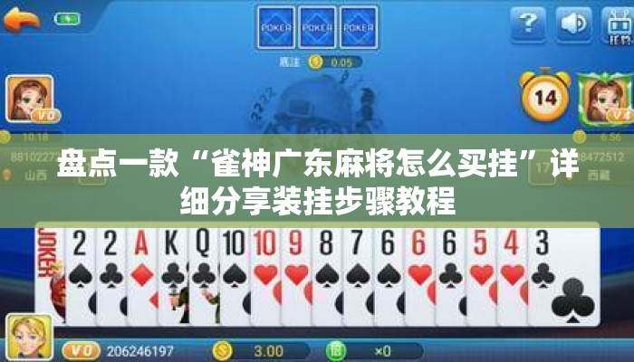 盘点一款“雀神广东麻将怎么买挂	”详细分享装挂步骤教程