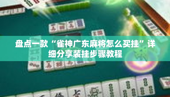 盘点一款“雀神广东麻将怎么买挂	”详细分享装挂步骤教程