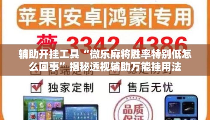 辅助开挂工具“微乐麻将胜率特别低怎么回事	”揭秘透视辅助万能挂用法