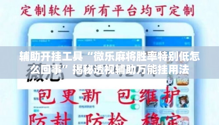 辅助开挂工具“微乐麻将胜率特别低怎么回事	”揭秘透视辅助万能挂用法