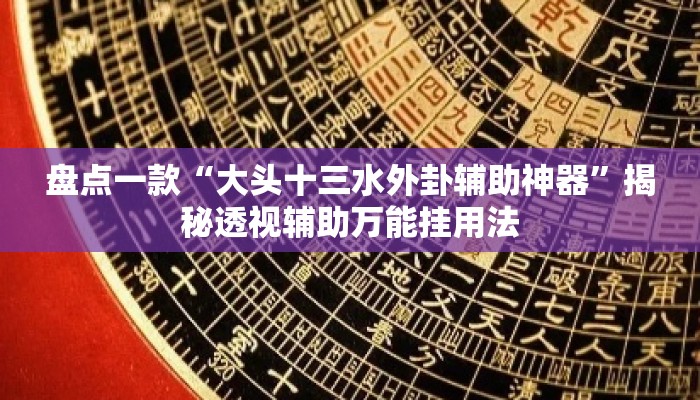 盘点一款“大头十三水外卦辅助神器”揭秘透视辅助万能挂用法