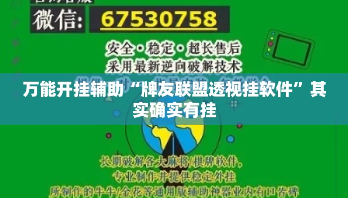 万能开挂辅助“牌友联盟透视挂软件	”其实确实有挂