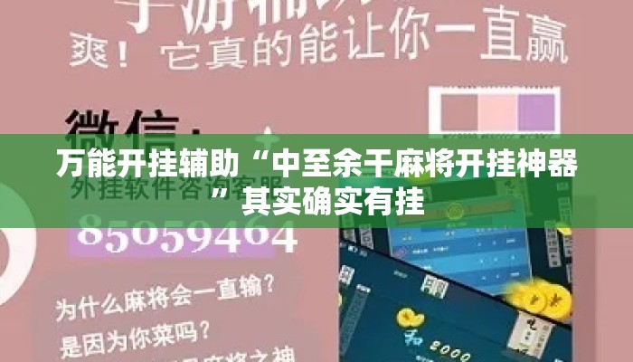 万能开挂辅助“中至余干麻将开挂神器”其实确实有挂