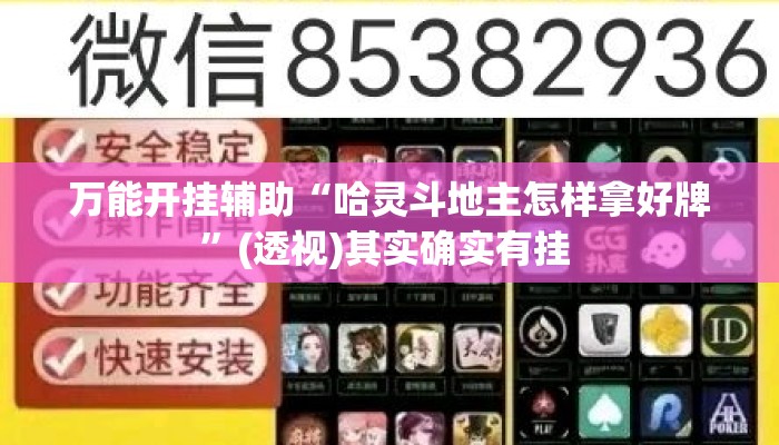 万能开挂辅助“哈灵斗地主怎样拿好牌	”(透视)其实确实有挂 