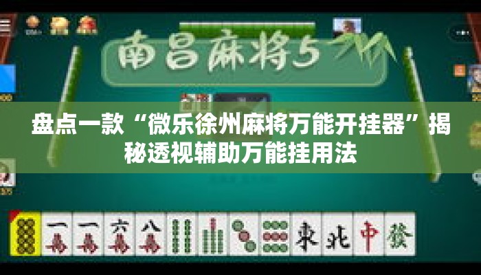 盘点一款“微乐徐州麻将万能开挂器	”揭秘透视辅助万能挂用法