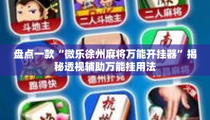 盘点一款“微乐徐州麻将万能开挂器”揭秘透视辅助万能挂用法