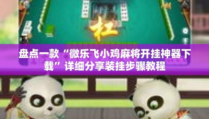 盘点一款“微乐飞小鸡麻将开挂神器下载”详细分享装挂步骤教程