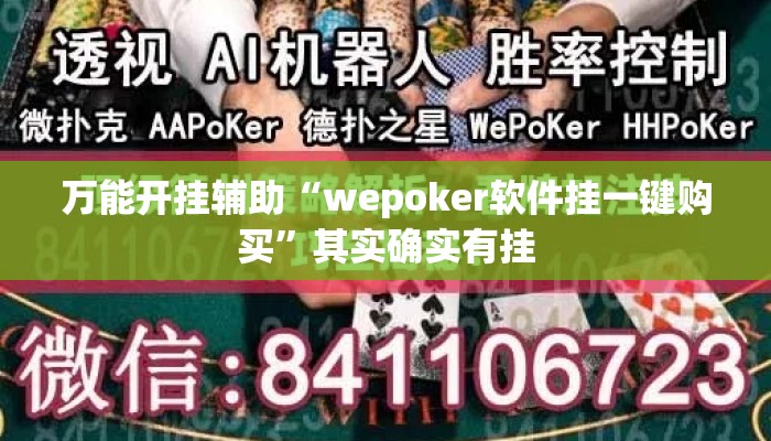 万能开挂辅助“wepoker软件挂一键购买”其实确实有挂