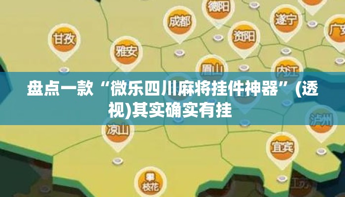 盘点一款“微乐四川麻将挂件神器”(透视)其实确实有挂 