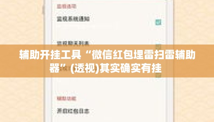 辅助开挂工具“微信红包埋雷扫雷辅助器”(透视)其实确实有挂 