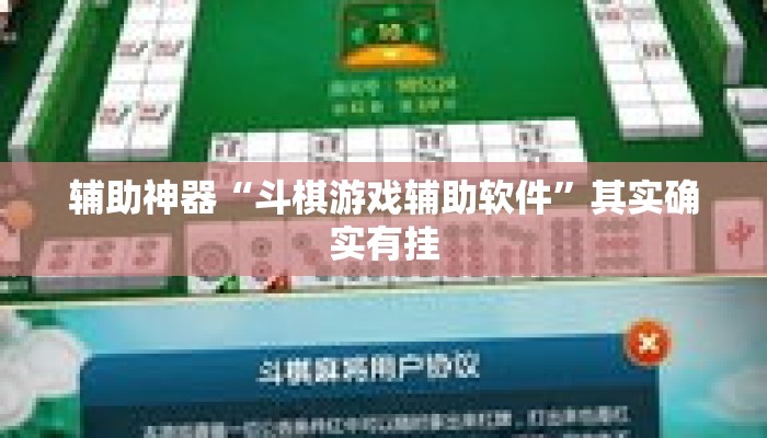辅助神器“斗棋游戏辅助软件”其实确实有挂