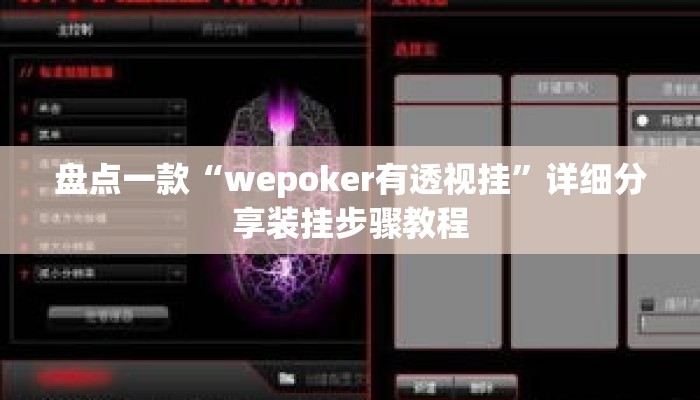 盘点一款“wepoker有透视挂”详细分享装挂步骤教程