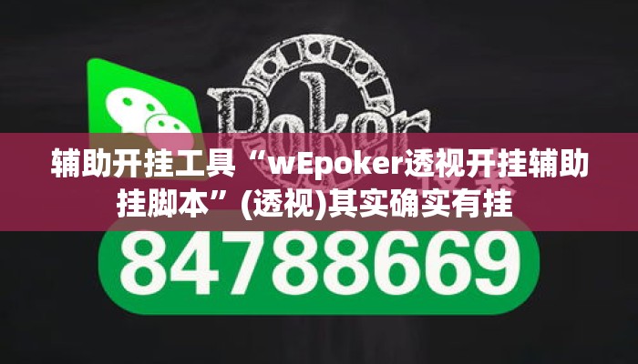 辅助开挂工具“wEpoker透视开挂辅助挂脚本	”(透视)其实确实有挂 