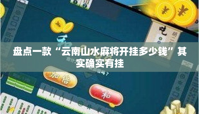 盘点一款“云南山水麻将开挂多少钱”其实确实有挂