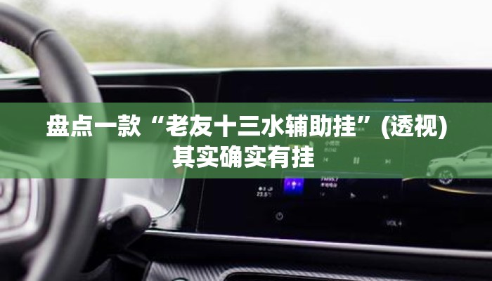 盘点一款“老友十三水辅助挂	”(透视)其实确实有挂 