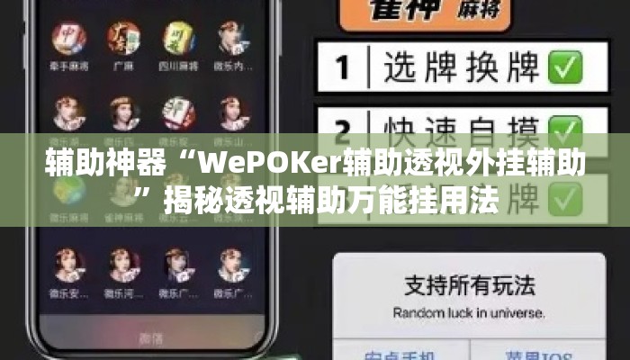 辅助神器“WePOKer辅助透视外挂辅助	”揭秘透视辅助万能挂用法