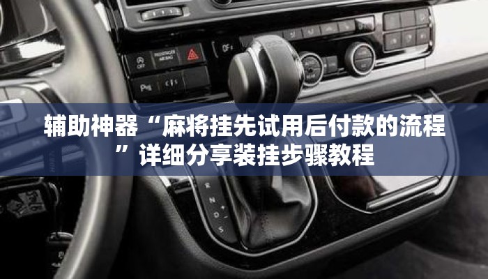 辅助神器“麻将挂先试用后付款的流程	”详细分享装挂步骤教程