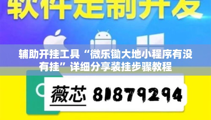 辅助开挂工具“微乐锄大地小程序有没有挂	”详细分享装挂步骤教程