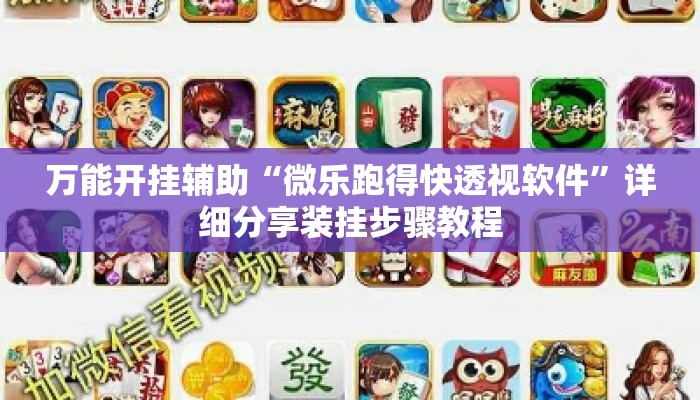 万能开挂辅助“微乐跑得快透视软件”详细分享装挂步骤教程