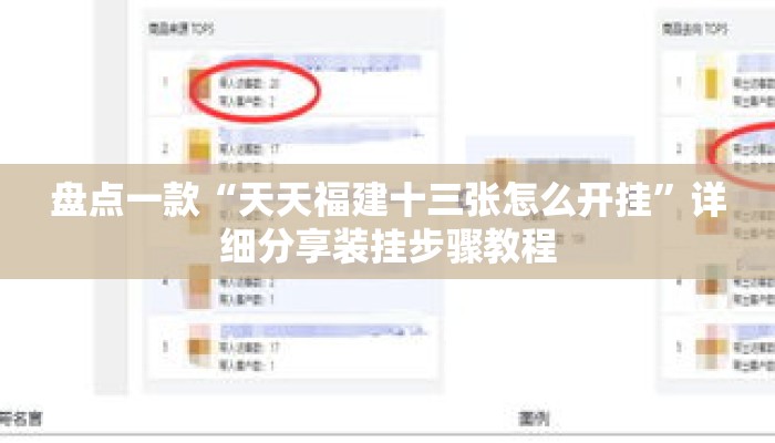 盘点一款“天天福建十三张怎么开挂	”详细分享装挂步骤教程
