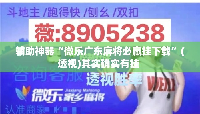辅助神器“微乐广东麻将必赢挂下载	”(透视)其实确实有挂 