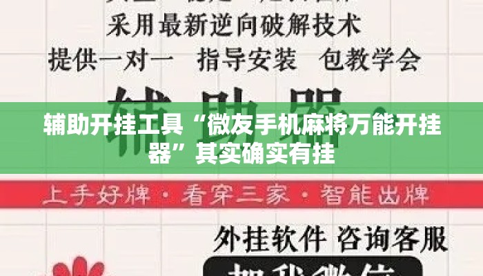 辅助开挂工具“微友手机麻将万能开挂器”其实确实有挂
