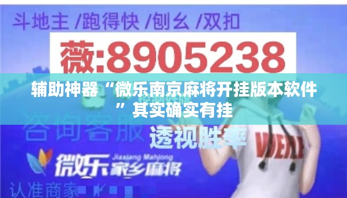 辅助神器“微乐南京麻将开挂版本软件”其实确实有挂