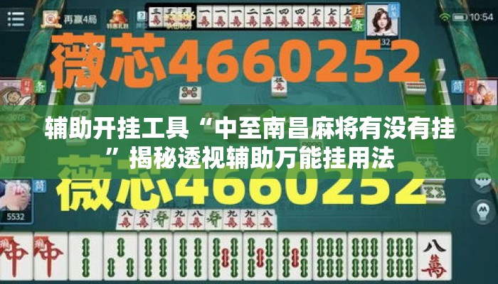 辅助开挂工具“中至南昌麻将有没有挂”揭秘透视辅助万能挂用法