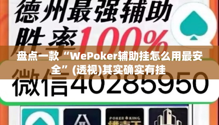 盘点一款“WePoker辅助挂怎么用最安全”(透视)其实确实有挂 