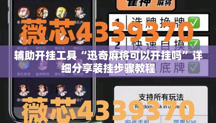 辅助开挂工具“迅奇麻将可以开挂吗	”详细分享装挂步骤教程