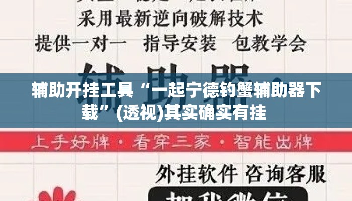 辅助开挂工具“一起宁德钓蟹辅助器下载”(透视)其实确实有挂 