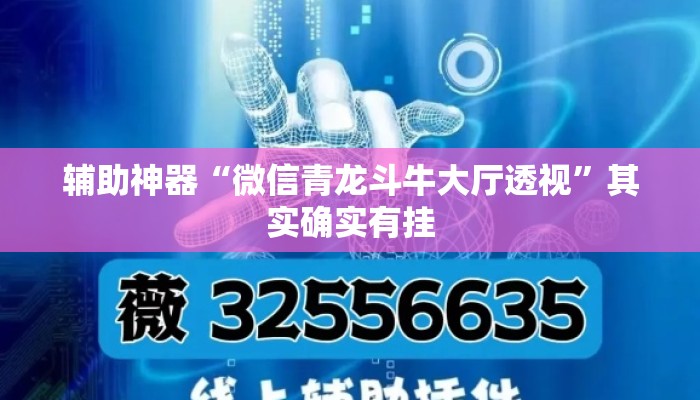 辅助神器“微信青龙斗牛大厅透视”其实确实有挂