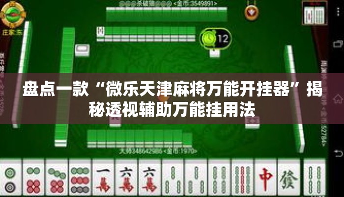 盘点一款“微乐天津麻将万能开挂器”揭秘透视辅助万能挂用法