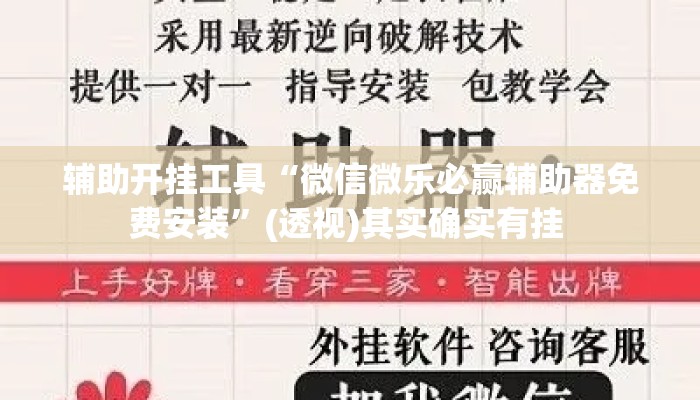 辅助开挂工具“微信微乐必赢辅助器免费安装	”(透视)其实确实有挂 