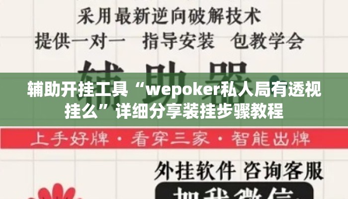 辅助开挂工具“wepoker私人局有透视挂么”详细分享装挂步骤教程