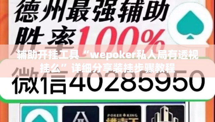 辅助开挂工具“wepoker私人局有透视挂么”详细分享装挂步骤教程